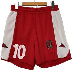 Vintage Y2K Kappa Wales Team Match Shorts Men Small Red White Logo 10 Retro